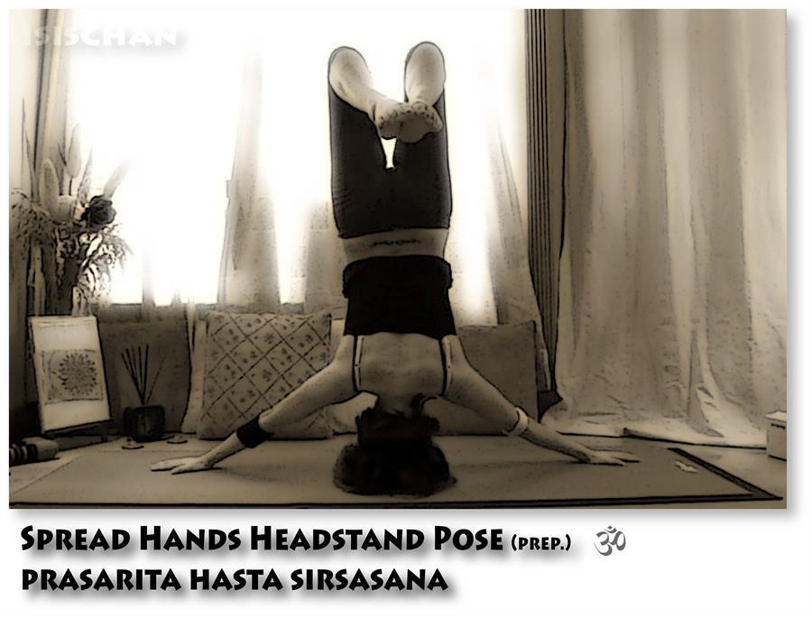 Spread Hands Headstand (prep.)prasarita hasta sirsasana